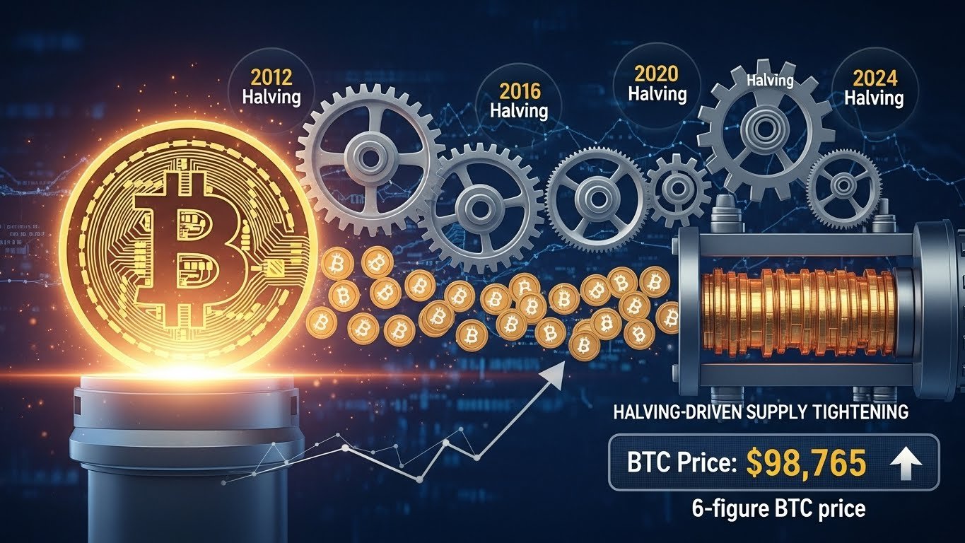 How halving-driven supply tightening supports a 6-figure BTC price