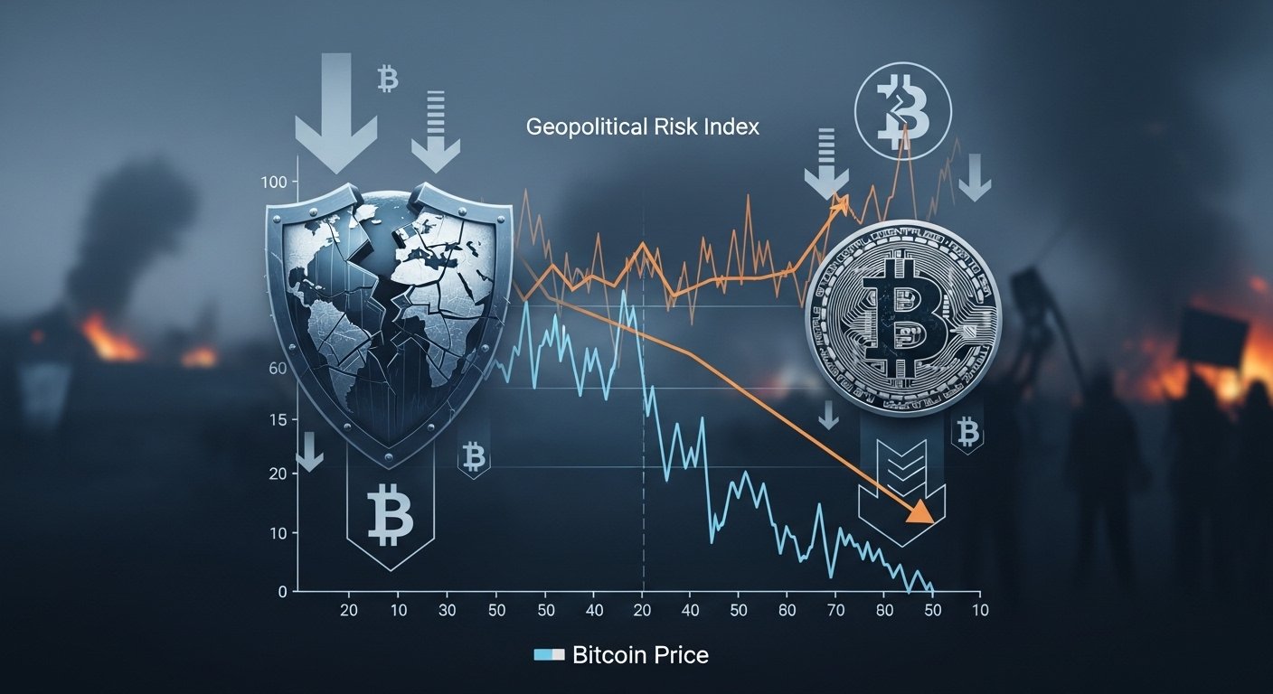 Why Bitcoin can fall even when geopolitical risk rises