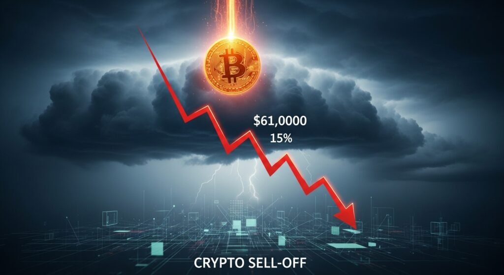 Bitcoin Drops 15% Below $61K as Crypto Sell-Off Intensifies Bitcoin Drops 15% Below $61K as Crypto Sell-Off Intensifies